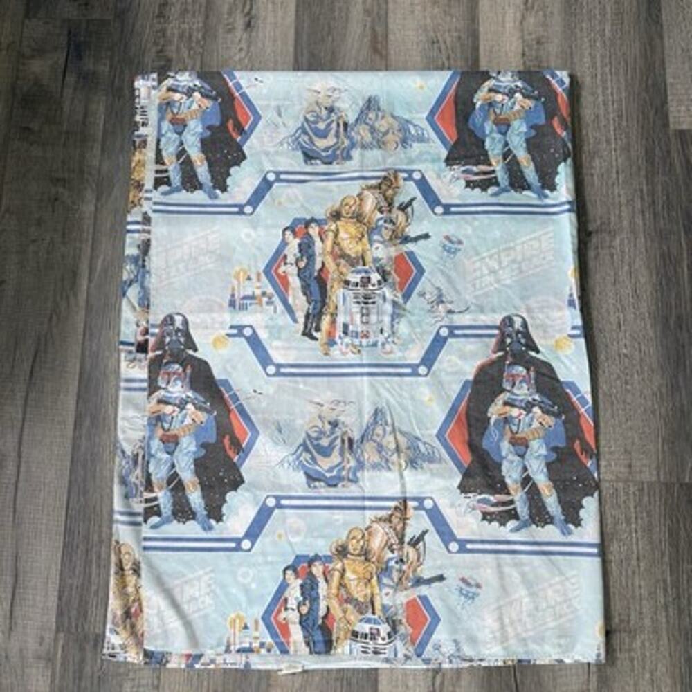 1970s Vtg Bibb Star Wars Empire Strikes Back Twin Top Sheet Yoda Darth Vader